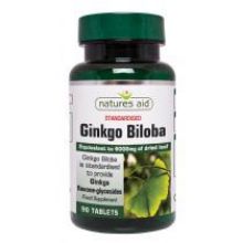 Natures Aid, Ginkgo Biloba 120mg, 90 Tablets